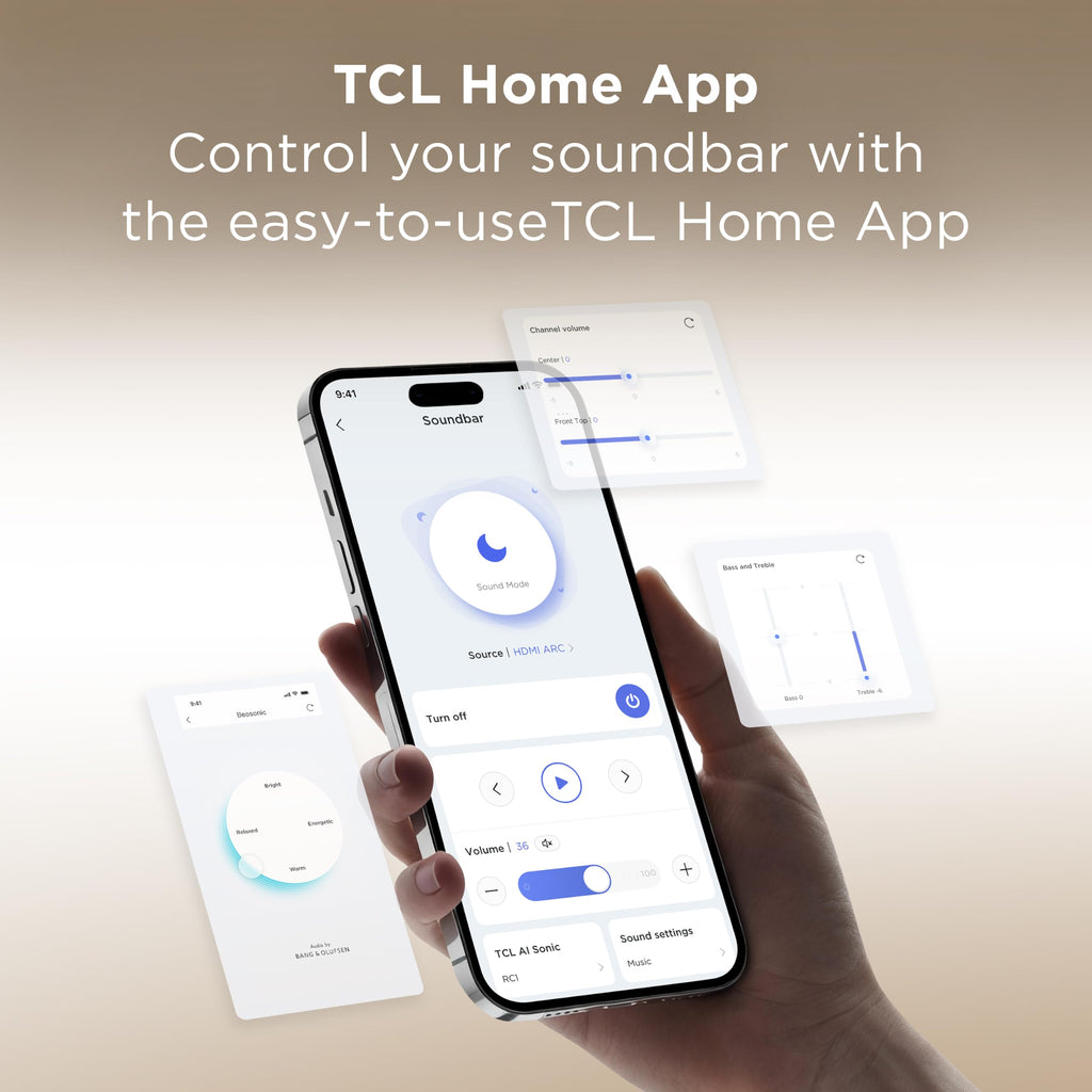 TCL S65K S Series 5.1 Channel Soundbar System with Dolby Atmos, DTS:X, Wireless Subwoofer, Wireless Surround Speakers, Bluetooth Music Streaming, and AI Sonic Auto Room Calibration