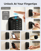Smart Lock LNDU HK01 Fingerprint Keyless Entry Door Lock HomeKey Deadbolt