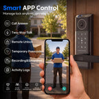Smart Door Lock with Video Doorbell & Fingerprint,Security Front Door Locks