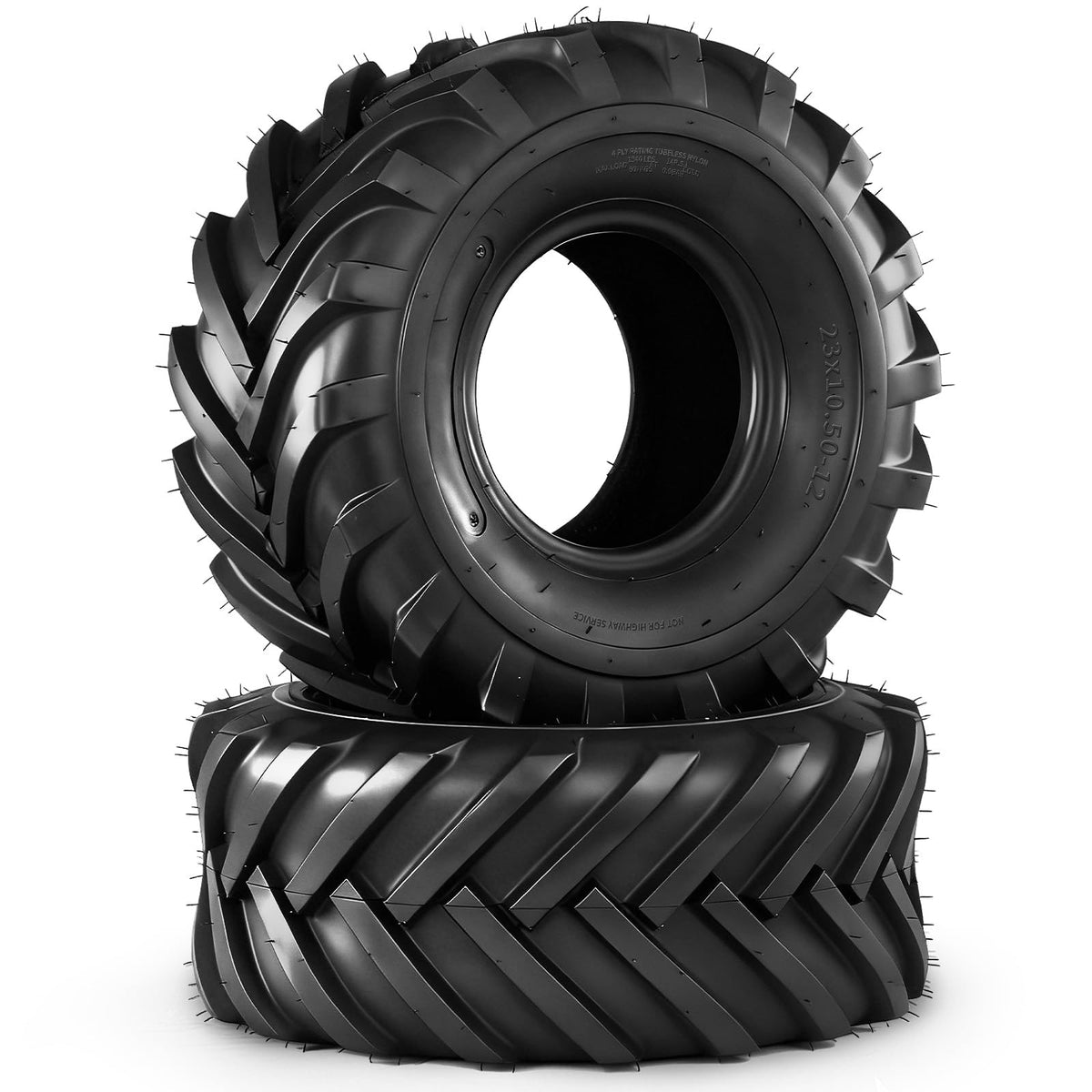 23x10.50-12 Lawn & Garden Mower Tires, Set of 2,6 Ply Tubeless