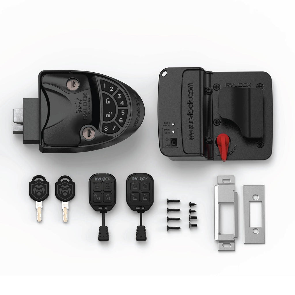 RVLock V4 Keyless RV Door Lock, Full Metal, for Campers/5th Wheels/Trailers