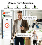 Smart Lock Keypad Door Lock with Handle, WiFi Keyless Entry Door Lock with Handle,Door Keypad Locks with Alexa & Google Assistant,Voice Control & APP Remote Control,Fingerprint,PIN Code,Mechanical Key