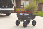 Gorilla Carts 600 lb Poly Garden Dump Cart, 4 Cu Ft Wagon, Quick-Release
