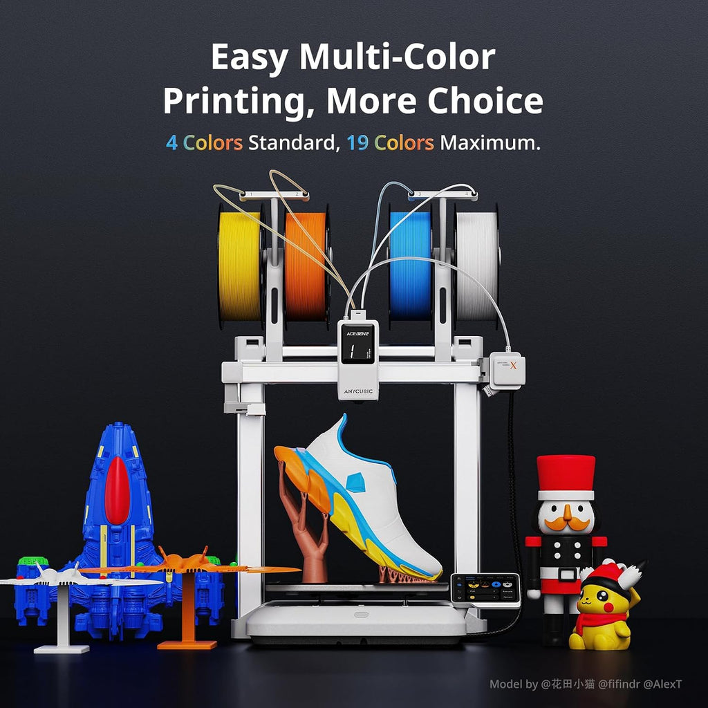 ANYCUBIC Kobra X 3D Printer, Native 4-Color, Up 19-Color with 4 ACE 2 Pro