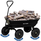 BILT HARD 900 lb 5 Cu. Ft. Poly Dump Cart with 10 in All-Terrain Tires