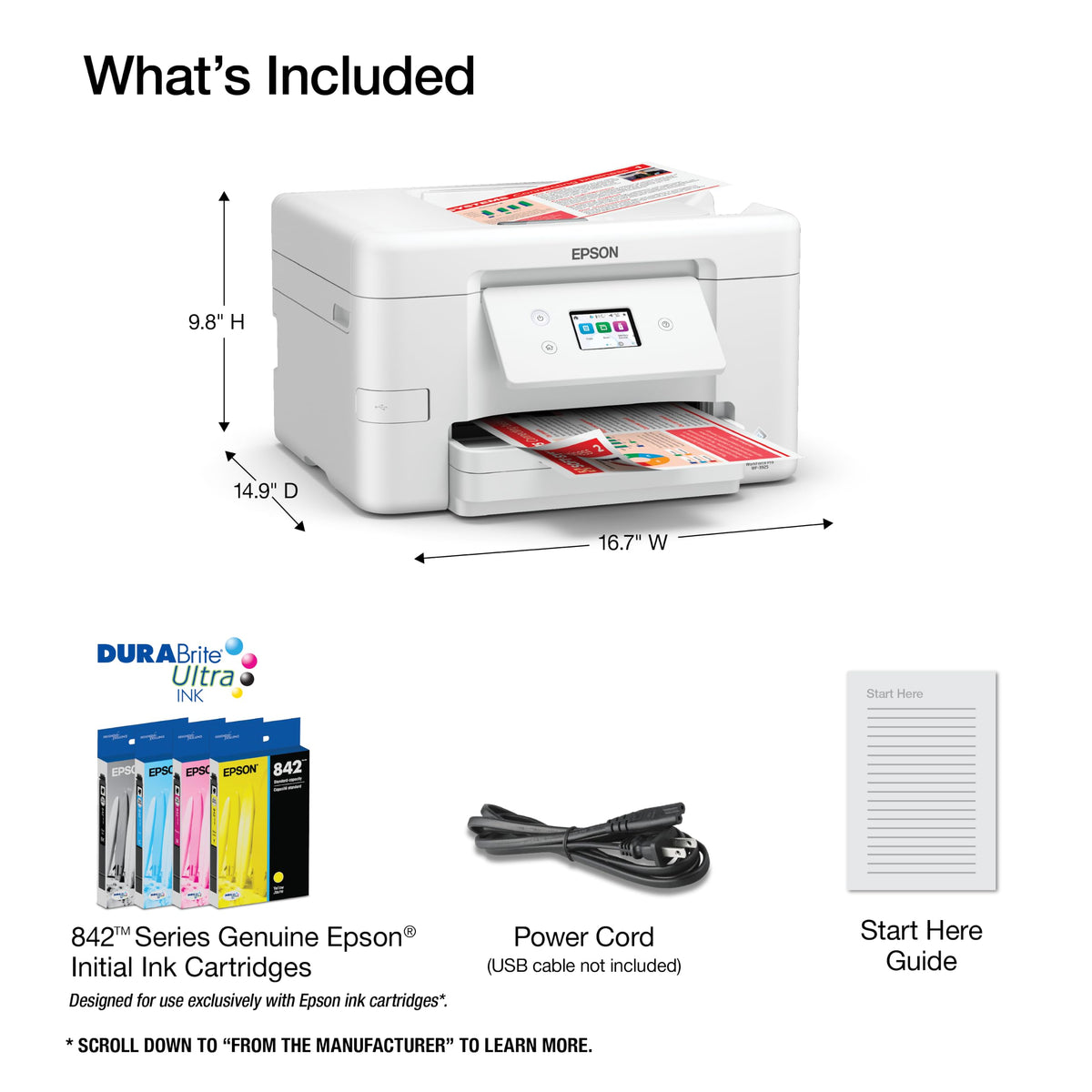 Epson Workforce Pro WF-3925 Wireless All-in-One Printer