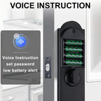 Fingerprint Double Door Handle Set with Keypad Deadbolt, Right Hand