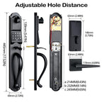 Keypad Deadbolt and Dummy for Double Front Door, Heavy Duty and Matte Black Finish, USMDHST2018DB-E-SET