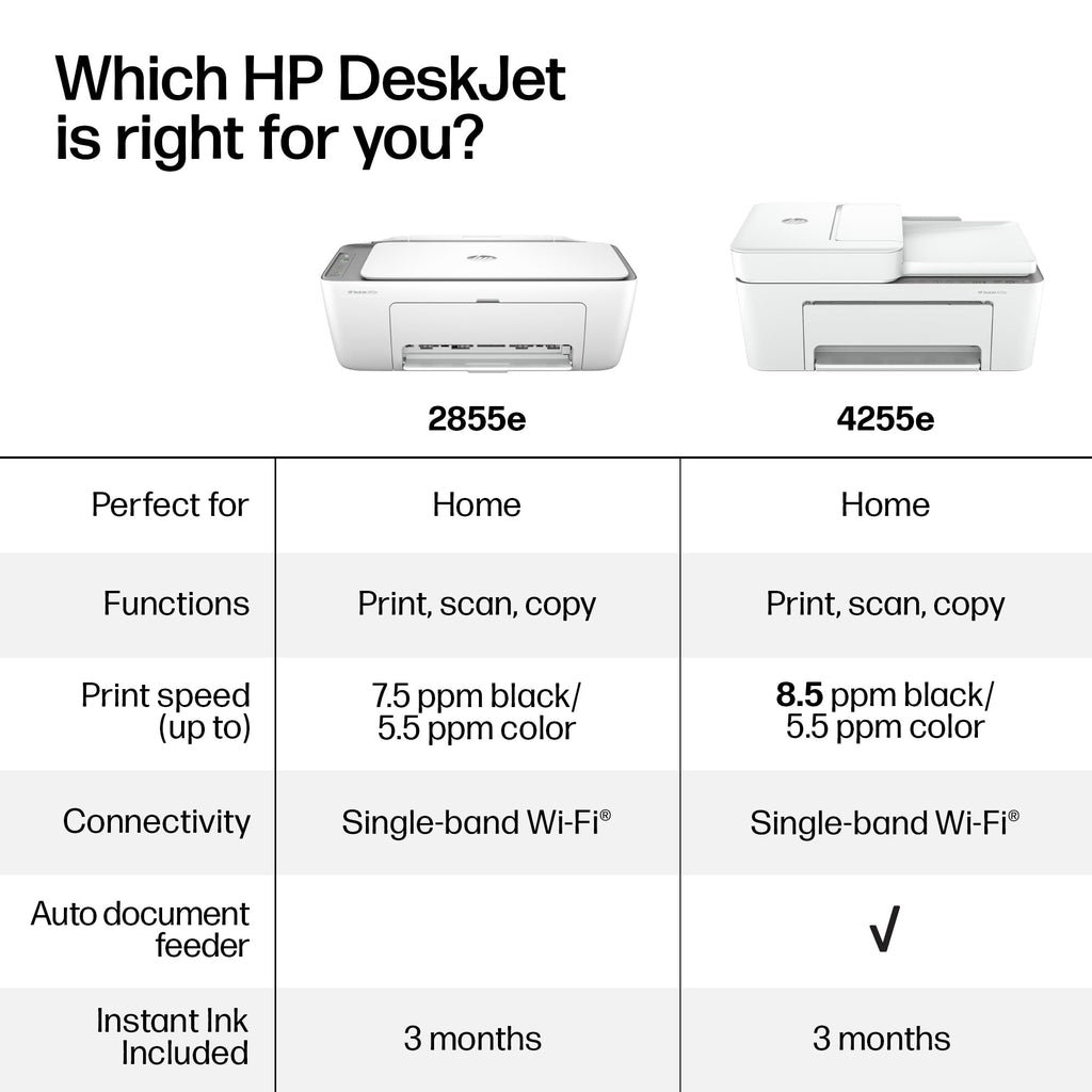 HP DeskJet 4255e Color Inkjet Printer | Wireless | All-in-One