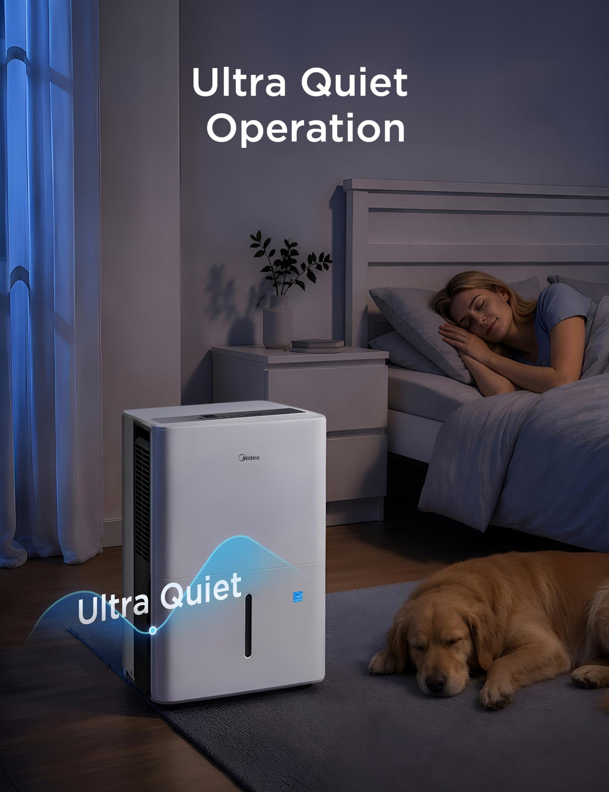 Midea 50 Pint Dehumidifier for Basement, 4,500 Sq. Ft, Energy star