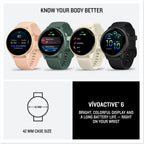 Garmin vívoactive® 6, Health & Fitness GPS Smartwatch, 42mm, Bone