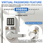 Hicarer 1 Pack Commercial Keyless Door Lock with Keypad Lever, Silver