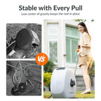 Giraffe Tools Ground-Mounted Retractable Garden Hose Reel,1/2" x 130FT
