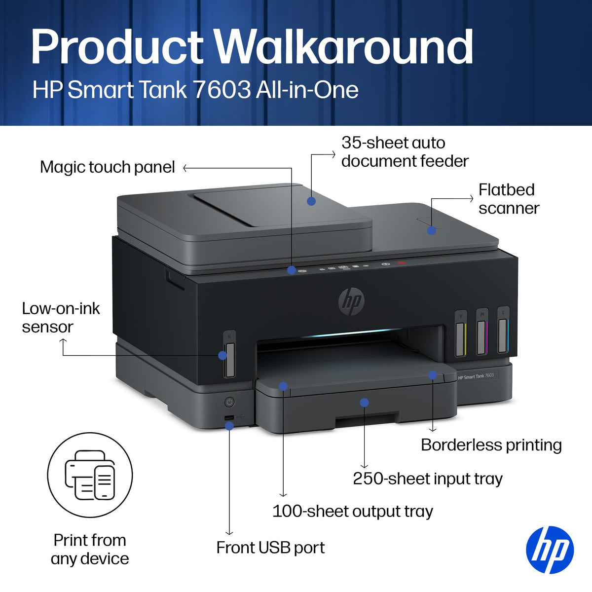 HP Smart Tank 7603 Ink Tank Printer | 3 Years of Ink Included | All-in-One