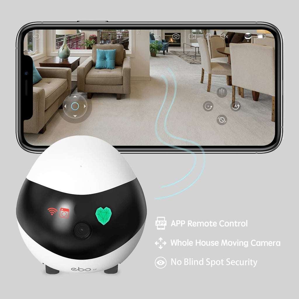 Enabot EBO SE Home Robot Camera: Mobile Pet Companion with 1080p Camera