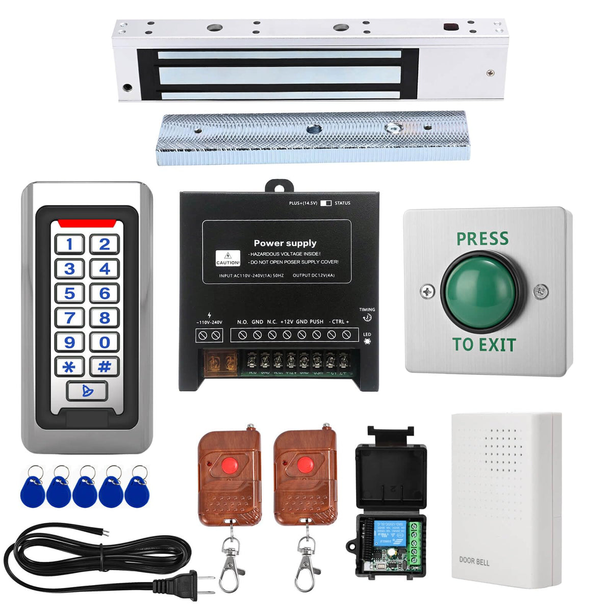 Tuya App Smart Door Access Control Kit 1200lbs Magnetic Lock Remote Unlock