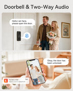3D Face Recognition Smart Lock with Camera, Tuya APP Remote Control