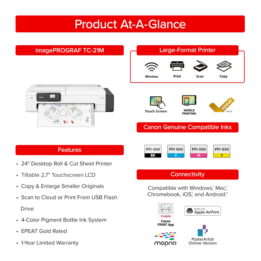 Canon imagePROGRAF TC-21M – 24" Large Format Multifunction Printer