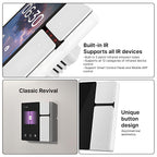 3.5 Inch Smart Home Control Panel with 3 Gang Relay Touchscreen and 3 Button, All-in-One APP Control Home Devices Switch Wall Mount Smart Panel, Built-in IR&Voice Assistant - White
