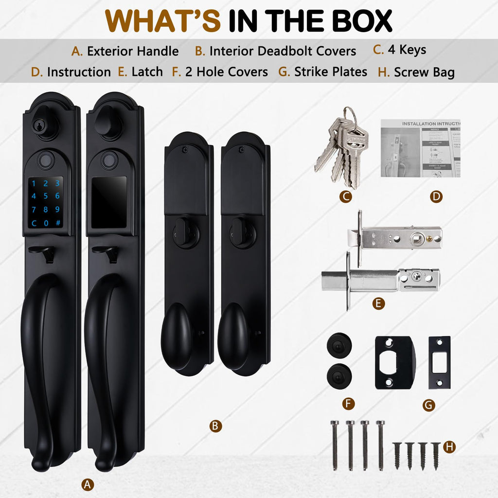 Keyless Entry Door Lock with Handle Set, Left Hand