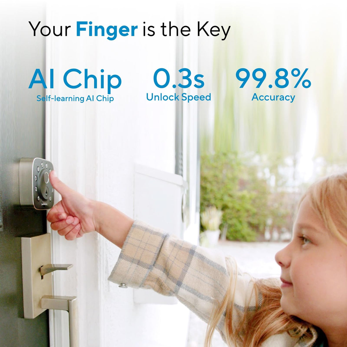 ULTRALOQ Bolt Fingerprint WiFi Smart Lock with Sensor, Remote Access, BHMA
