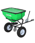 Tow Behind Broadcast Spreader, 130LBS, Universal Hooks Tow/Push Garden Spreader for UTV, ATV, 30 Adjustable Settings, 9.8 ft Spreading Width, Lawn Spreader for Seed, Fertilizer, Salt, Ice Melt