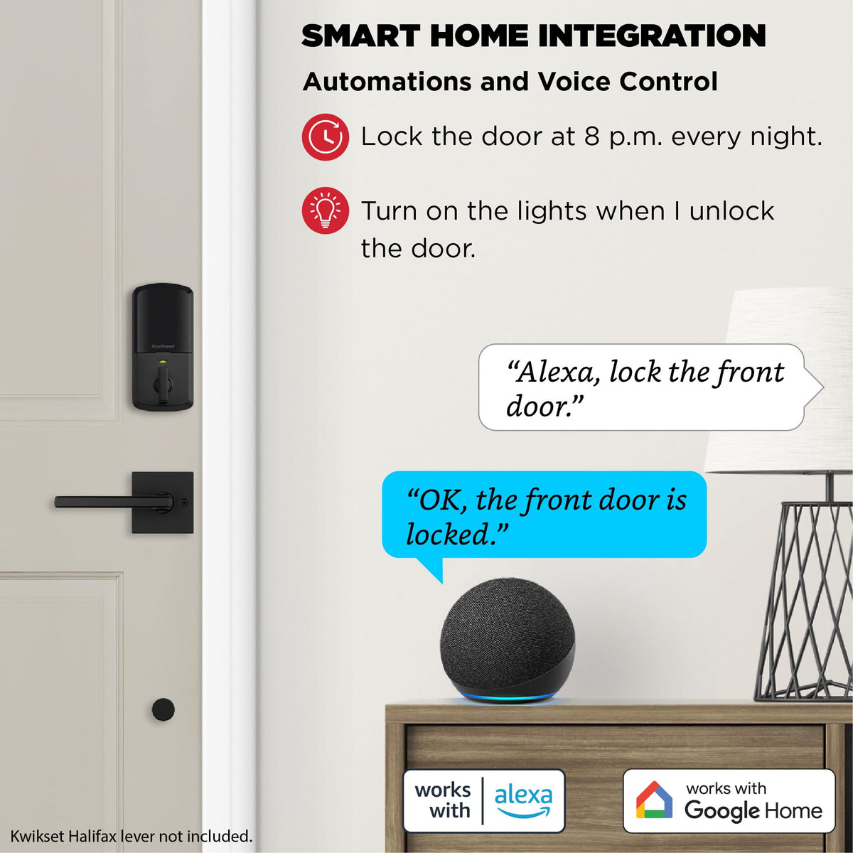 Kwikset Halo Wi-Fi Smart Lock, Keyless Entry Front Door Touchscreen Deadbolt, Matte Black Finish, Grade AAA Certified, UL Listed, Easy Install No Hub, App Control