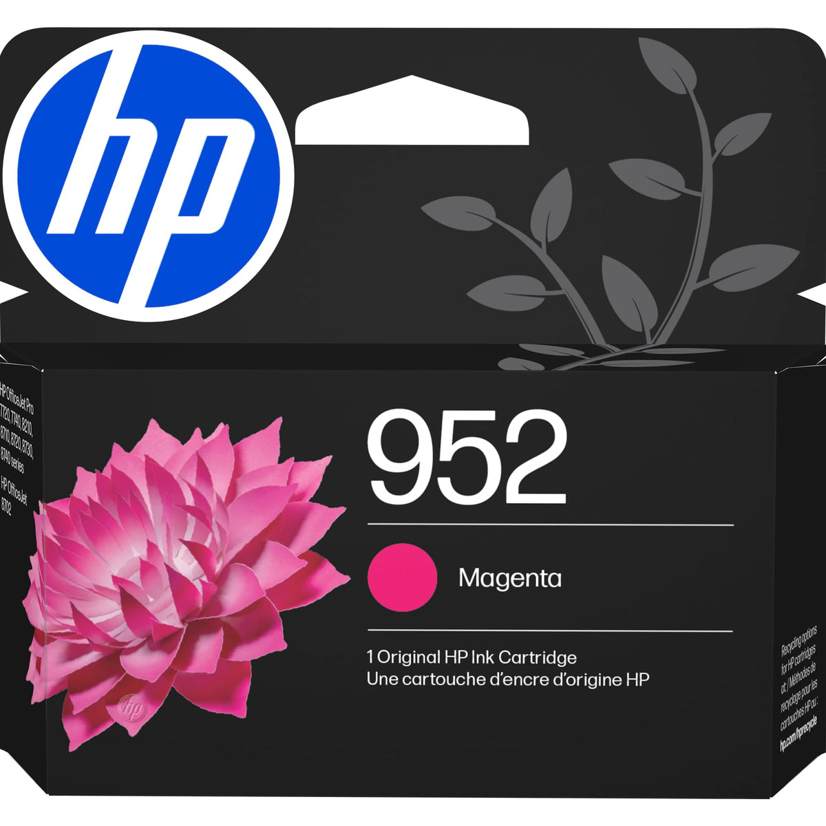 HP 952XL Black + 952 Cyan, Magenta, Yellow Ink | Works with Printer Series: OfficeJet 8702, OfficeJet Pro 7720, 7740, 8210, 8710, 8720, 8730, 8740 | N9K28AN