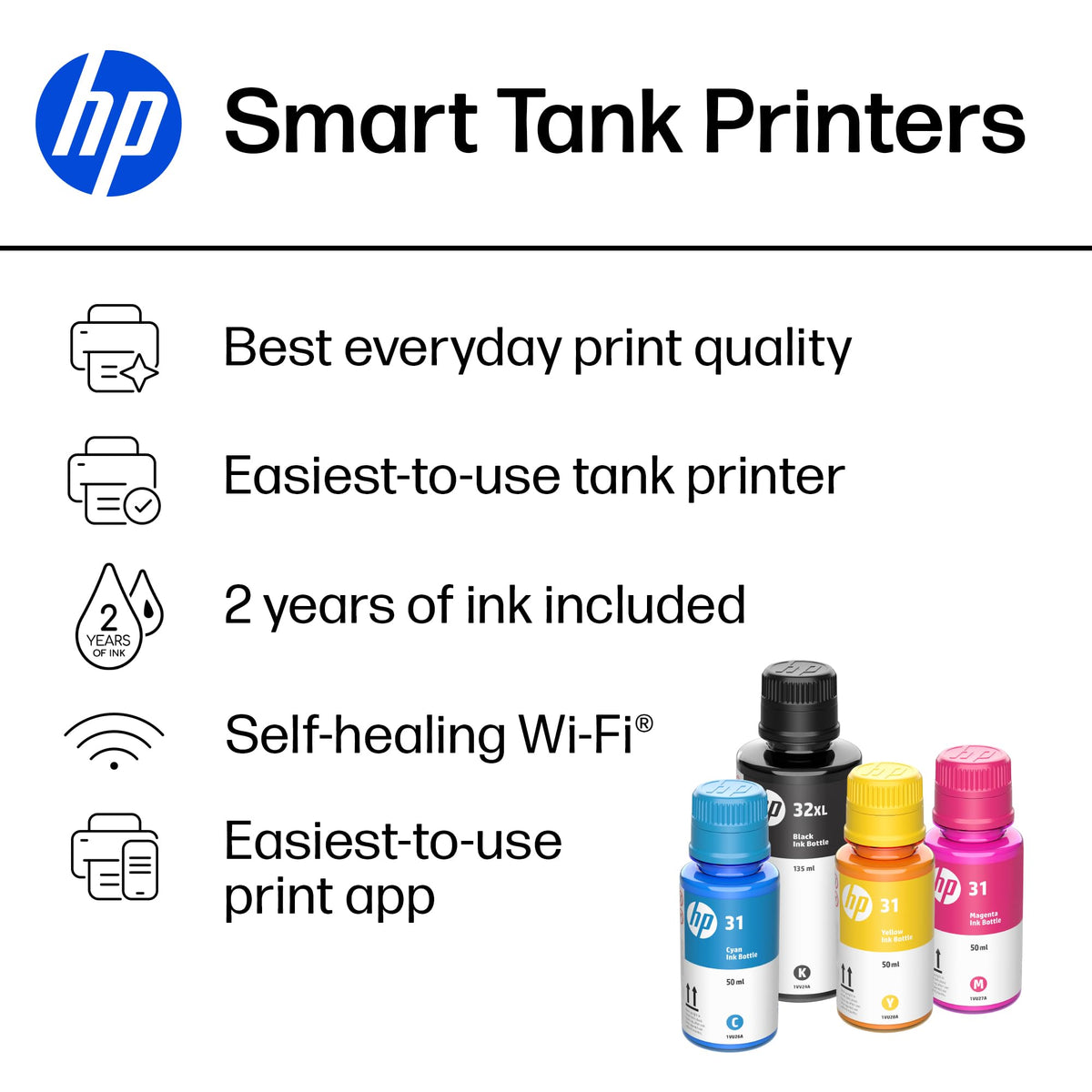 HP Smart Tank 5000 Ink Tank Printer | 2 Years of Ink Included | All-in-One