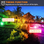 LED Flood Light Outdoor 800W Equivalent 8000LM RGB Landscape Lighting