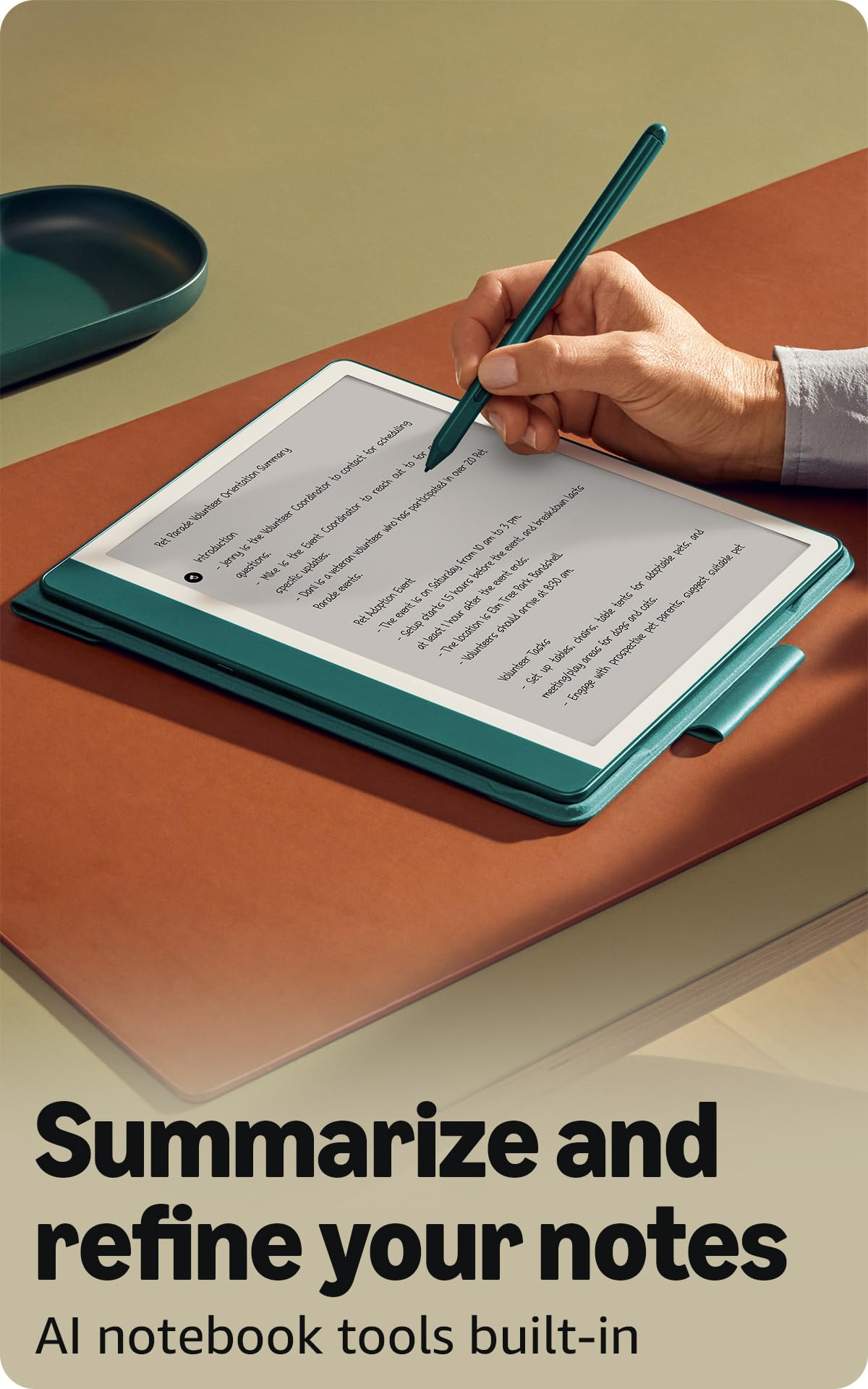 Amazon Kindle Scribe (16GB) - Your notes, documents and books, all in one place. With built-in AI notebook summarization. Includes Premium Pen - Tungsten