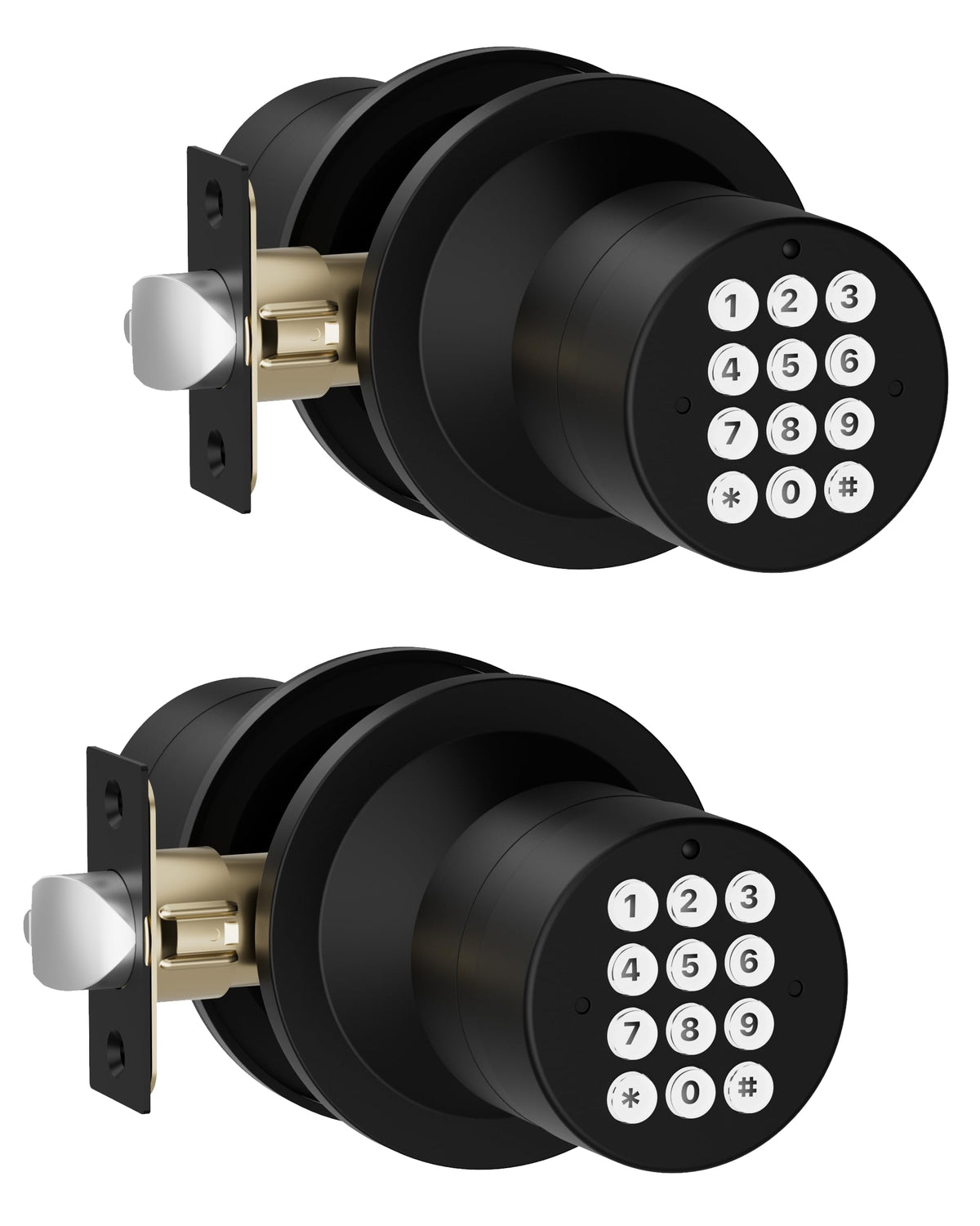 Keyless Entry Lock with Code Door Knob with Keypad Oil Rubbed Bronze 4Pack