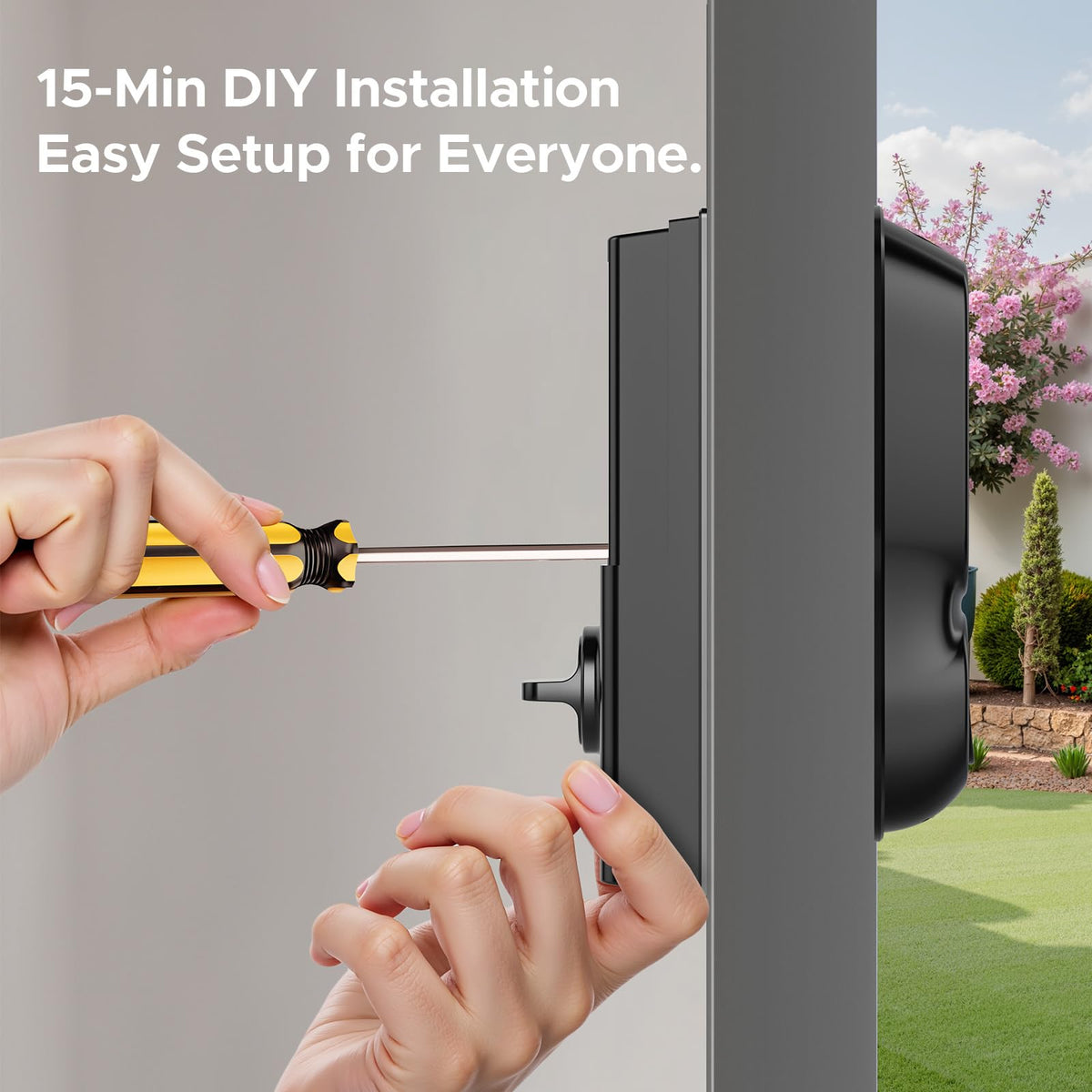 Smart Lock with Camera & Doorbell, 3-in-1 Smart Deadbolt for Front Door