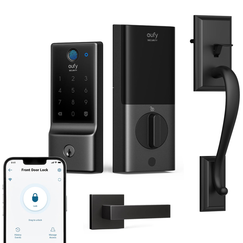 eufy Security Smart Lock Front Door Lever Set, Keyless Entry Deadbolt