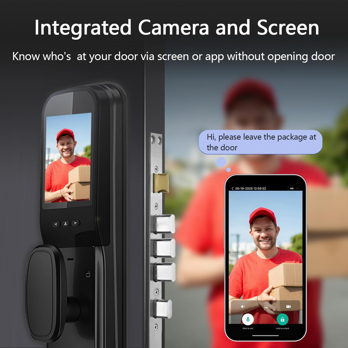 3D Face Recognition Smart Lock with Camera & Doorbell
