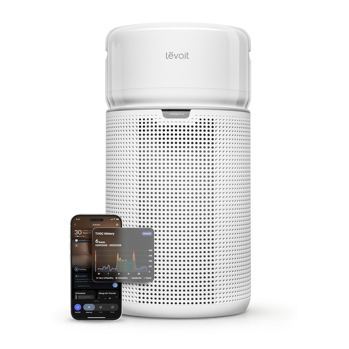 LEVOIT Smart Air Purifiers for Home Large Room Up to 1718 Ft² Core 400S-P
