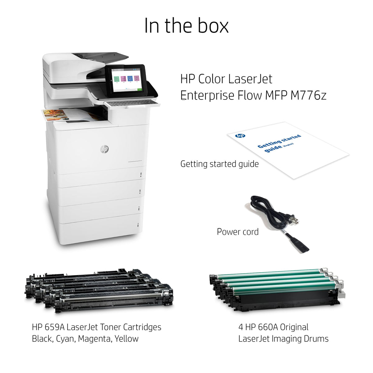 HP Color LaserJet Enterprise Flow Multifunction M776z | Color Printer | Wireless | All-in-One | Duplex