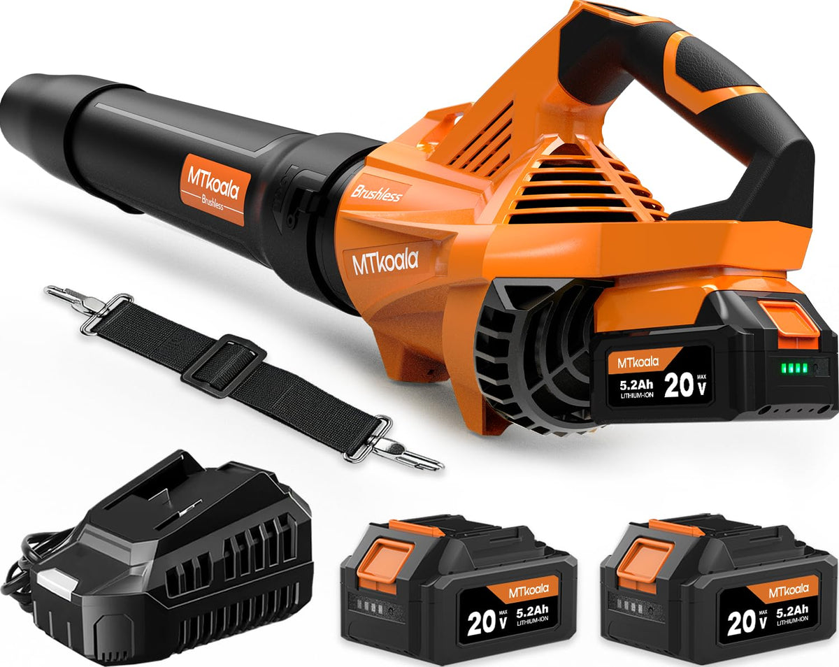 Leaf Blower Cordless, New Upgraded 1200W Brushless Motor Leaf Blower, 700CFM 200MPH with 3 Speed Modes, 160Mins Max Runtime, Handheld Electric Blower for Lawn Care, Yard, Dust & Snow