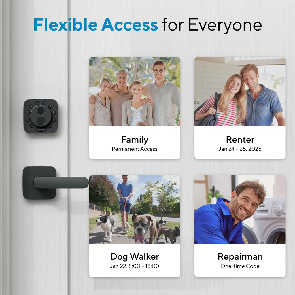 ULTRALOQ Bolt SE Smart Lock with Handle, Fingeprint Deadbolt, Remote Access