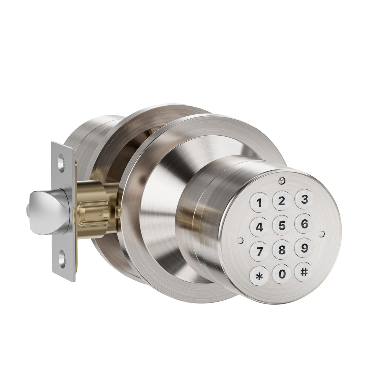 Keyless Entry Lock with Code Door Knob with Keypad Oil Rubbed Bronze 4Pack