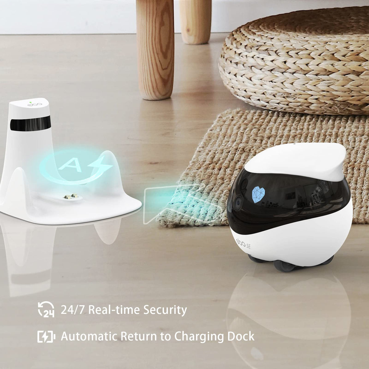 Enabot EBO SE Home Robot Camera: Mobile Pet Companion with 1080p Camera