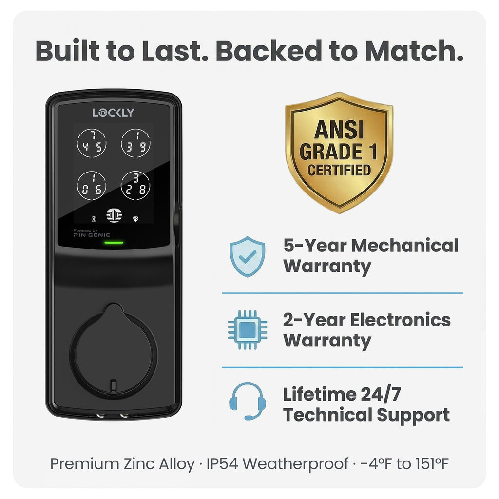 Lockly Secure Plus Smart Deadbolt Lock with 3D Biometric Fingerprint