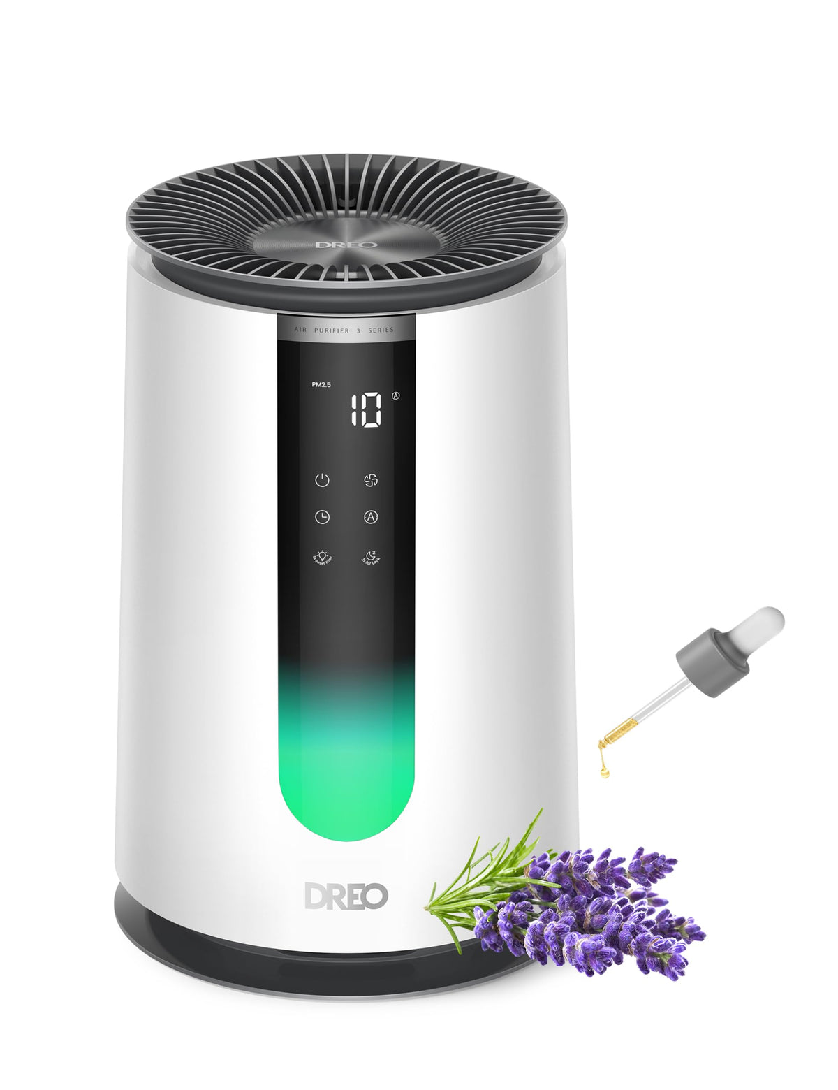 DREO Smart Air Purifier for Home, Washable Pre-Filter, Large Rooms Air Cleaner with Wi-Fi/Voice/Alexa,Smoke,Dust,Pollen,Odor,PM2.5 Monitor, 4 Speeds & Auto/Turbo/HEPA Sleep Mode, DR-HAP003AS Black
