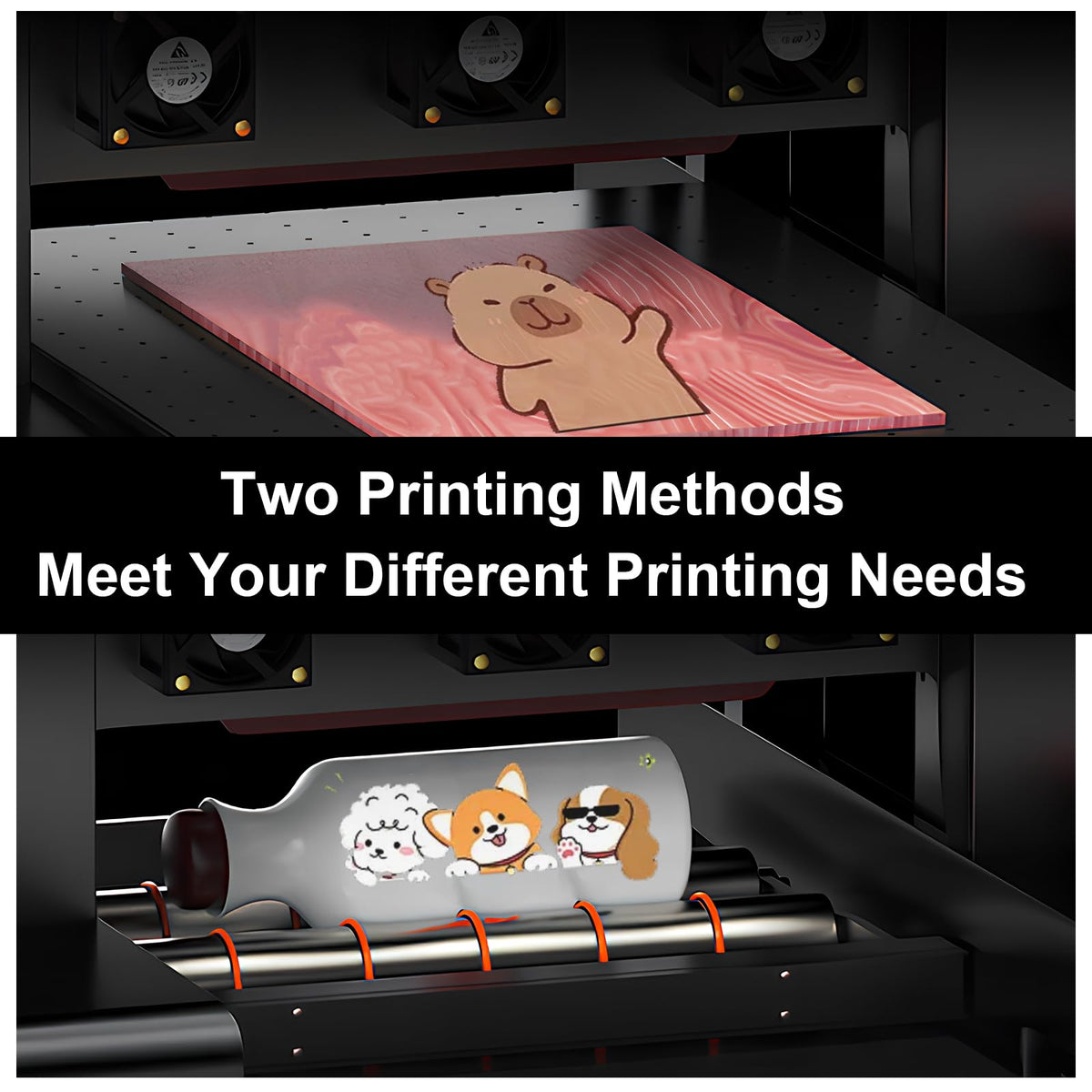 RAINBOWDGT A3 UV Printer Machine,5760x2880 DPI,Bottle Holder & Stickers