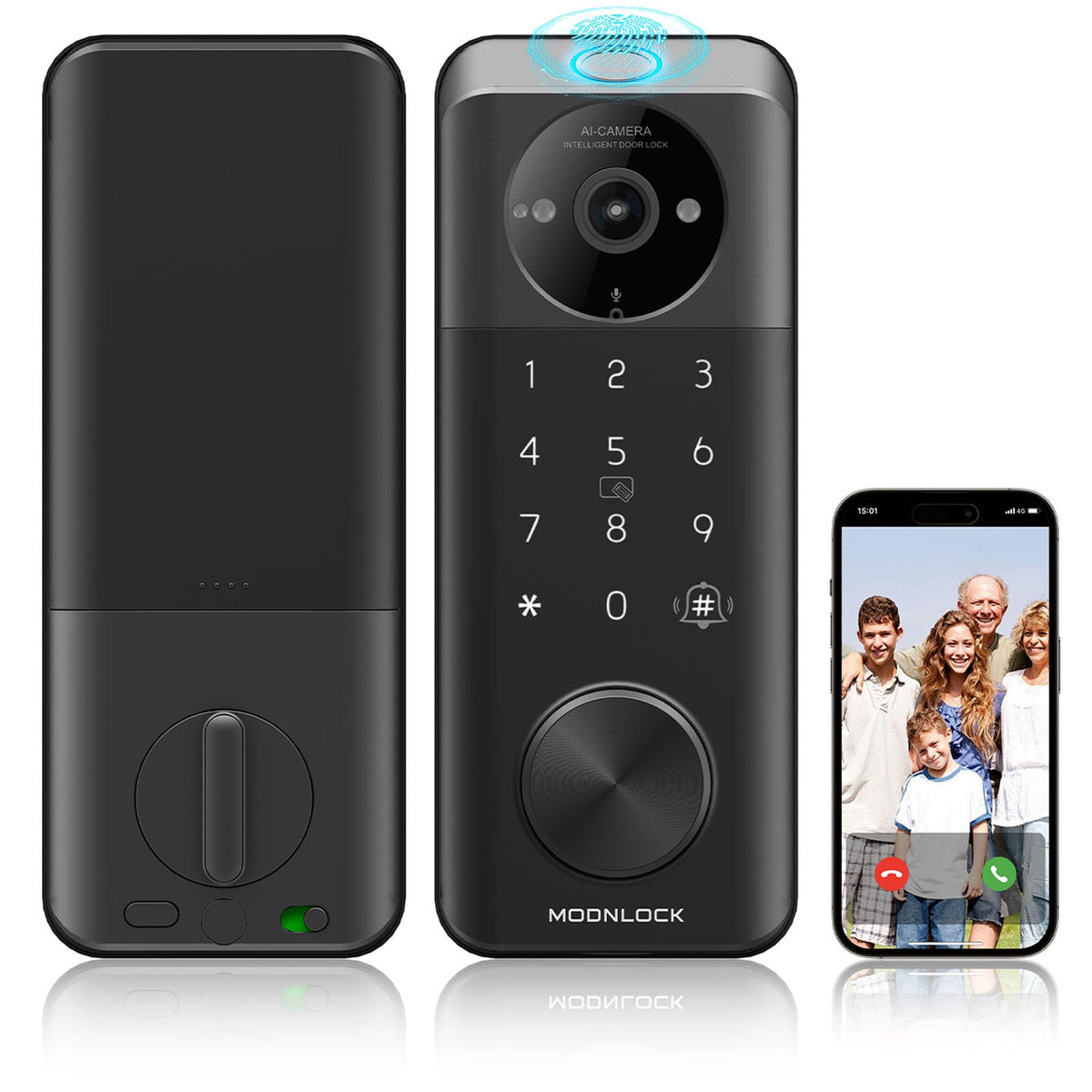 Smart Lock with Camera Keyless Entry, Alexa&Google Voice Control