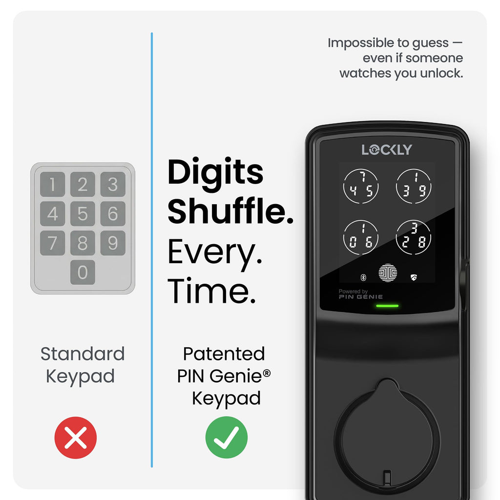 Lockly Secure Plus Smart Deadbolt Lock with 3D Biometric Fingerprint