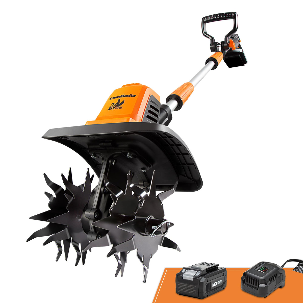 LawnMaster Brushless 48V MAX Cordless Tiller Cultivator, CLTE4814
