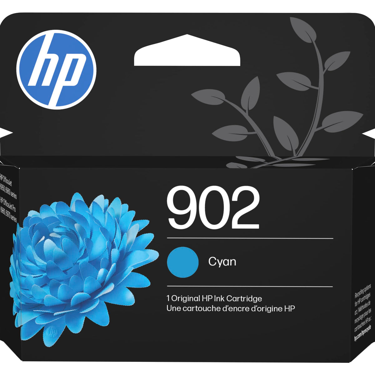 HP 902XL Black + 902 Cyan, Magenta, Yellow Ink Cartridge (Black XL + CMY) | Works OfficeJet 6954, 6958, 6962 OfficeJet Pro 6968, 6975, 6978 | T0A39AN