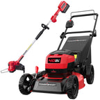 PowerSmart 40V 21" Cordless Lawn Mower + 465 CFM Leaf Blower, 3 Batteries