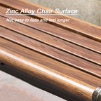 Outdoor Bench Metal, All Weather Resistant Backless Patio Garden Bench for Porch, Garden, Lawn, Balcony(120cm/47in)